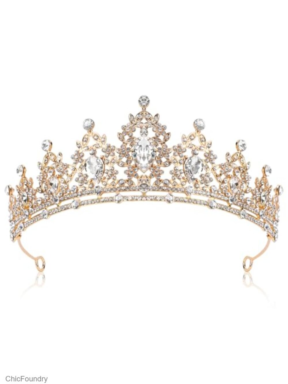 Crystal Rhinestone Tiara Crown for Women - Prom Wedding Birthday Hair Accessory
